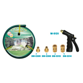 1/2" 15 Meters Reinforced Garden Hose with 5 Pcs Adjustable Brass Head Pistol Gun Set 1/2" 15 Meters Reinforced Garden Hose with 5 Pcs Adjustable Brass Head Pistol Gun Set